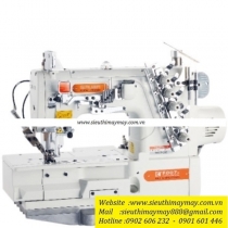 F007KD-W122-364-FHA-UTG máy viền Siruba ,máy viền bằng đánh bông 3 kim 5 chỉ ,motor điện tử liền trục cắt chỉ nâng chân vịt tự động