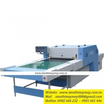 OP-1400L máy ép keo Oshima ,máy ép keo khổ 1400mm thiết kế băng tải lộ thiên