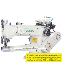 QB1500-156L-ZD máy viền Qingben máy viền đánh bông đầu heo điện tử 2 cầu cưa thân dài 42cm